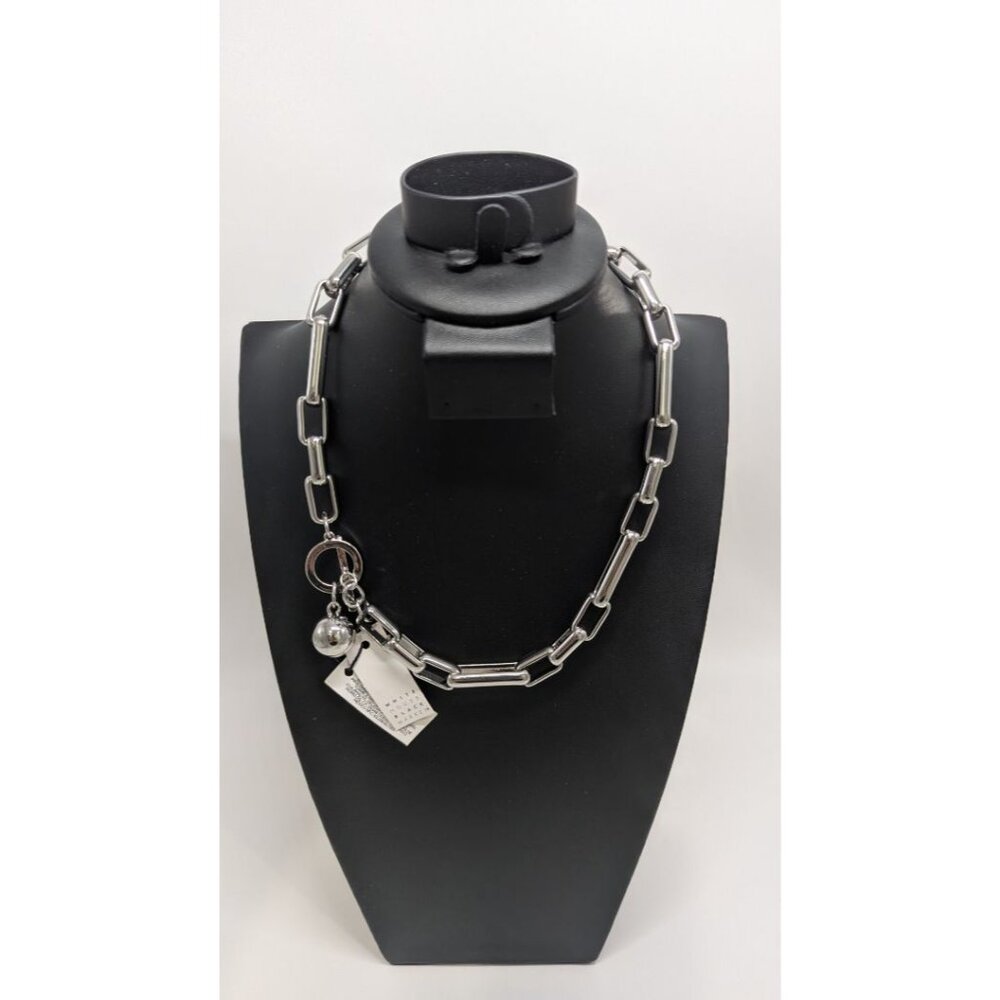 White House Black Market Silver Chain Link Choker Necklace